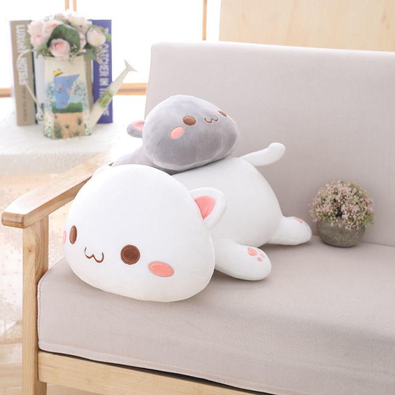 Lovely Lying Cat Animal Doll Soft Plush Stuffed Back Pillow Cushion Cute Kids Plush Toy Gift