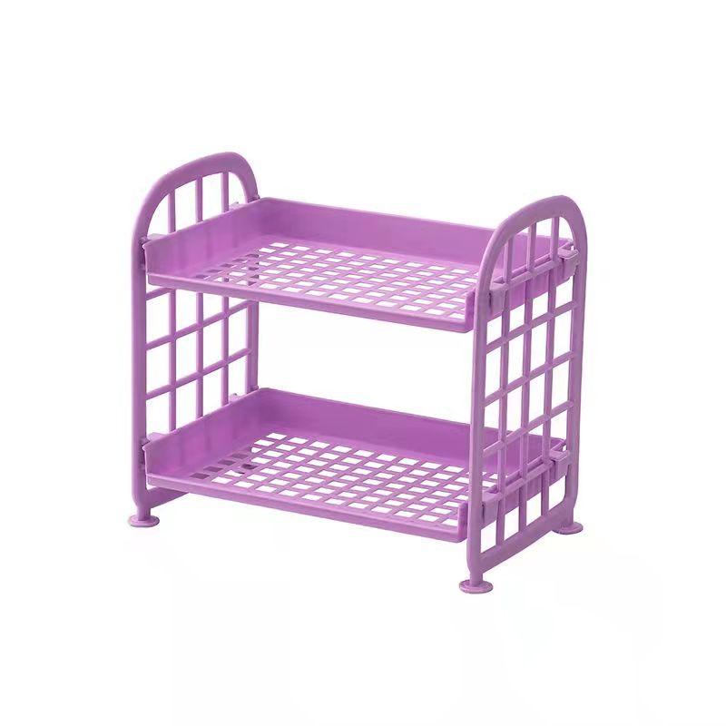 Multifunction Double Layer Storage Holder For Kitchen Bathroom Makeup Organizer Display Shelf