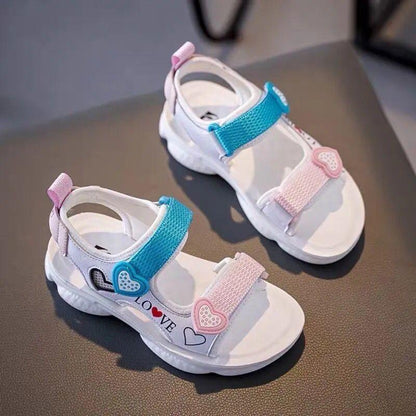 Girls' Sandals  Summer Big Children's Fashion Princesses Little Girls Soft Bottom Non-slip, Open Toe Lightweight  Breathable Children's Beach Sandals