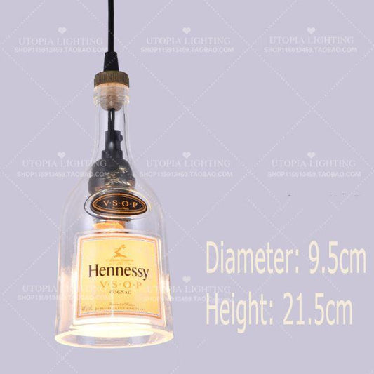 American Country Single Head Wine Bottle Chandelier Bar Cafe RETRO Art Creation Color Chandelier