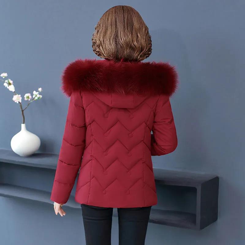 Down Padded Jacket Slim Slimming Short Padded Jacket Women Middle-aged and Elderly Oversized Padded Jacket
