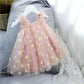 Flower Girl Feeling Summer Dress Girl Princess White Gauze Skirt Baby Girl Suspender Mesh Dress Tutu Skirt A-line Skirt