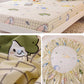 Three-piece Set Cotton Thick Mattress Protector Printed Bedspread Pillowcase Bedding