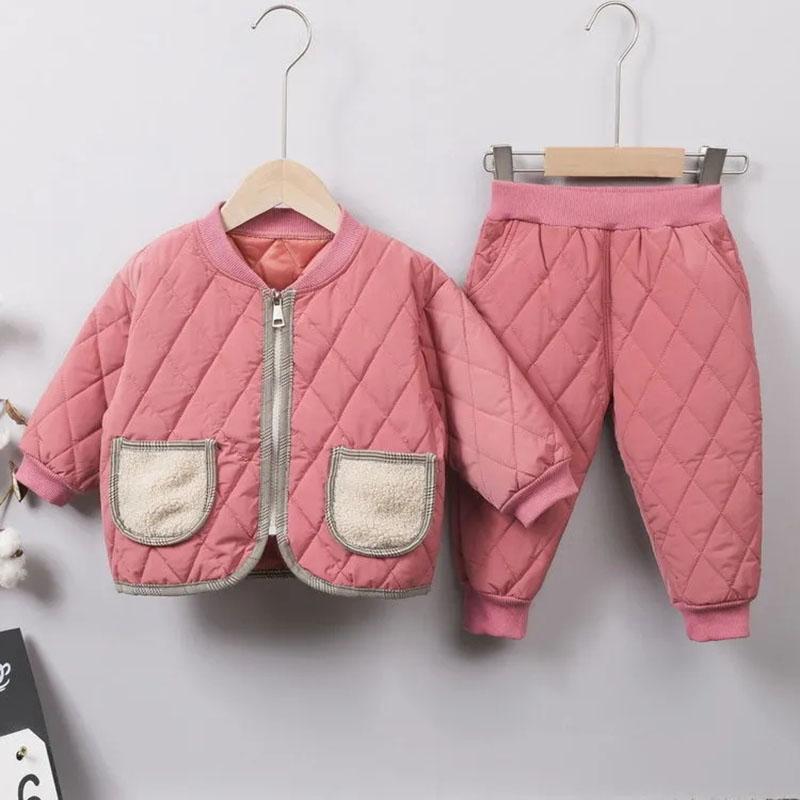 Children's Clothing Boys and Girls Cotton Clothing Suits Cotton Clothing Autumn and Winter Korean Two-piece Set Casual Wear Loose