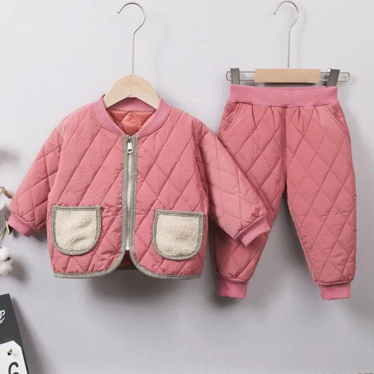 Children's Clothing Boys and Girls Cotton Clothing Suits Cotton Clothing Autumn and Winter Korean Two-piece Set Casual Wear Loose