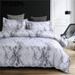 Black Marble Printed Bedding Set Purple Queen Size Duvet Cover Set Bed Linen Quilt Cover