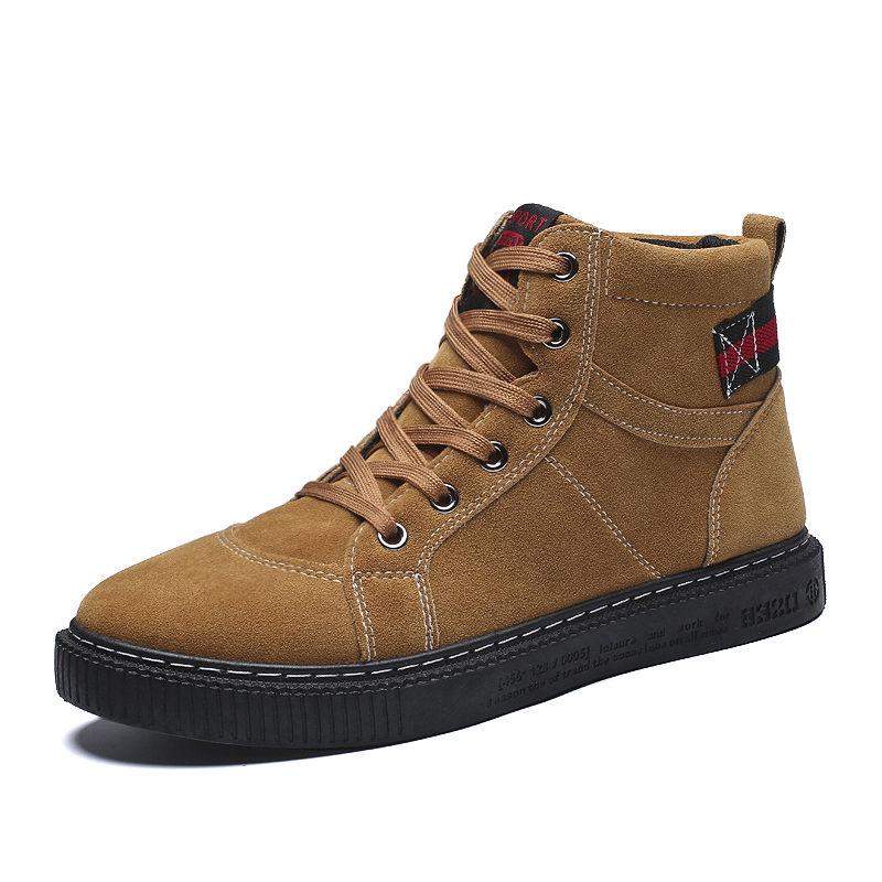 Autumn Early Winter Men's Boots Split Leather Men Ankle Boots Outdoor Men Leather Boots Men Shoes