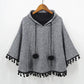 Fashion Women Coat and Capes Pullover Cape Women Winter Wraps Shawl Knitted Cloak Ponchos Women Autumn Winter