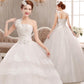 A Line Lace Flower Straps Appliques Nice Gowns Wedding Dress