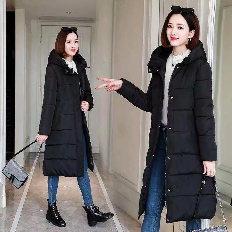 Winter Coat Women Jacket Parkas Thick 2021 Autumn Long Black Oversized Purple Puffer Bubble Hooded Harajuku Clothes Loose