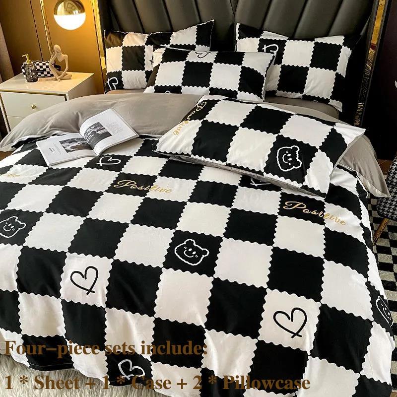 Pure Cotton Four-piece Bed Supplies Light Luxury European Style High-grade Pillowcase Is Single Suit