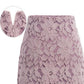 Women's Spring Summer Lace A-line Skirts Large Size High Waist Knee-length Pencil Skirts Solid Color Elegant Casual Slim Skirts