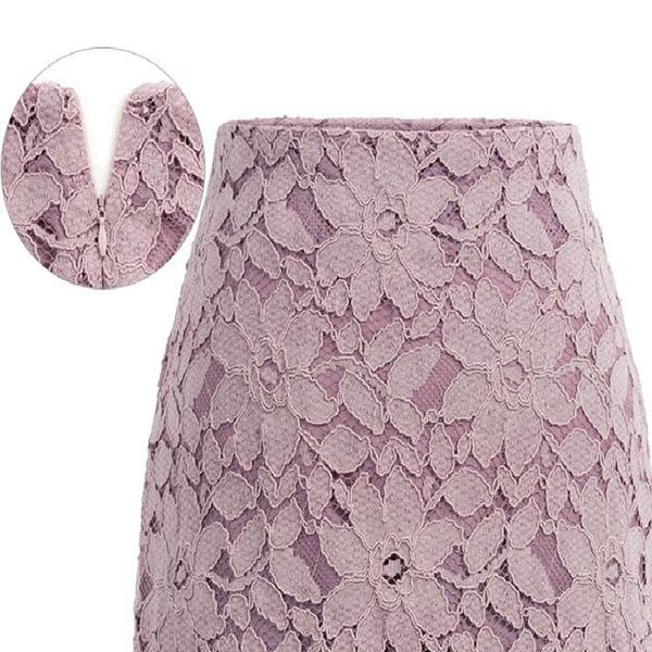 Women's Spring Summer Lace A-line Skirts Large Size High Waist Knee-length Pencil Skirts Solid Color Elegant Casual Slim Skirts