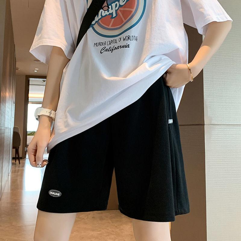 Wide Leg Pants Women's Summer Loose Large Size Casual Shorts Medium Tube Five Points Sports Pants Trend