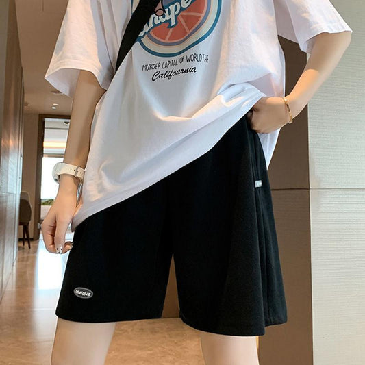 Wide Leg Pants Women's Summer Loose Large Size Casual Shorts Medium Tube Five Points Sports Pants Trend