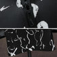 Chinese Calligraphy Print Jacket Men Hooded Windbreaker Spring Casual Loose Coat Soft Comfortable Top Long