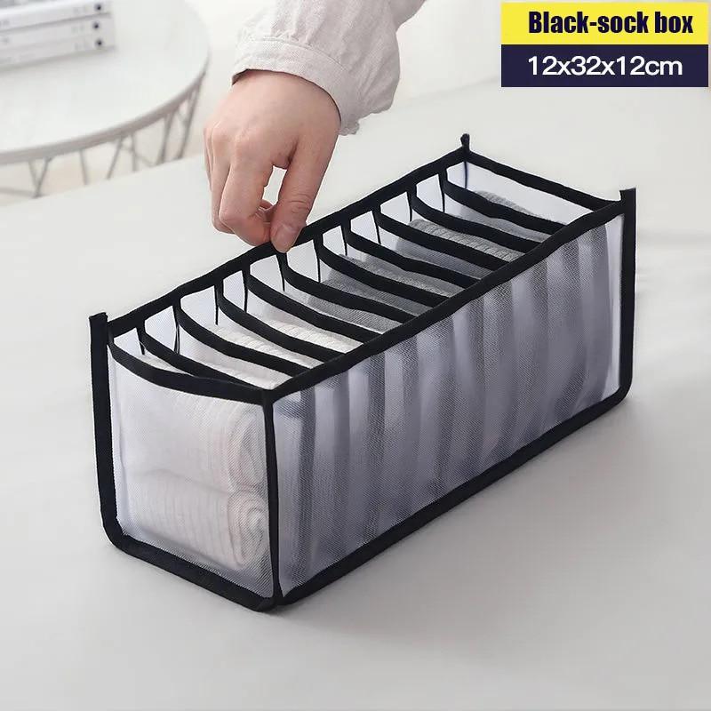 Underwear Storage Organizer for Clothes Separated Socks Shorts Bra Storage Boxes Dormitory Closet Organizer Drawer Washable