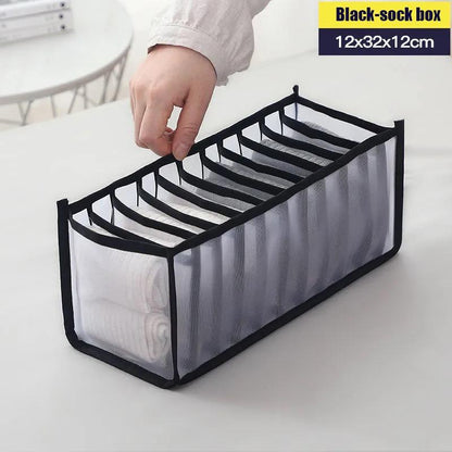 Underwear Storage Organizer for Clothes Separated Socks Shorts Bra Storage Boxes Dormitory Closet Organizer Drawer Washable