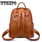 Women Leather Backpack  Lady Real Leather Backpack Girl Leather Schoolbag