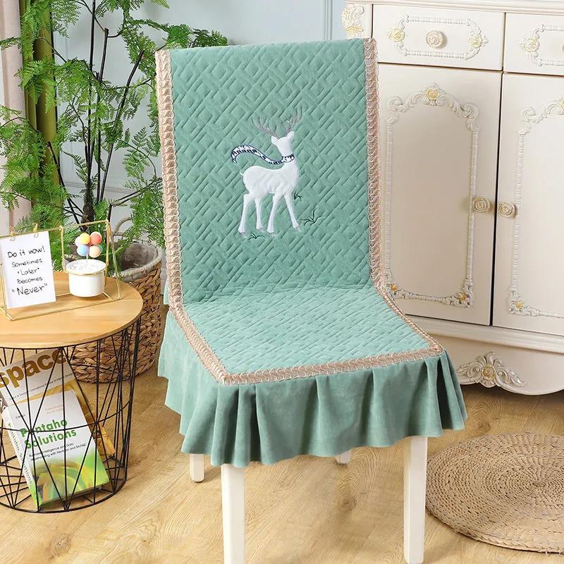 Universal One-piece Seat Cushion Universal Dining Table and Chair Cover Home Non-slip Dining Chair Backrest Cushion Chair Cover