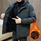 Winter Padded Jacket Men's Plus Velvet Thick Warm Sports Casual Jacket Young and Middle-aged Men's Winter Warm Down Jacket