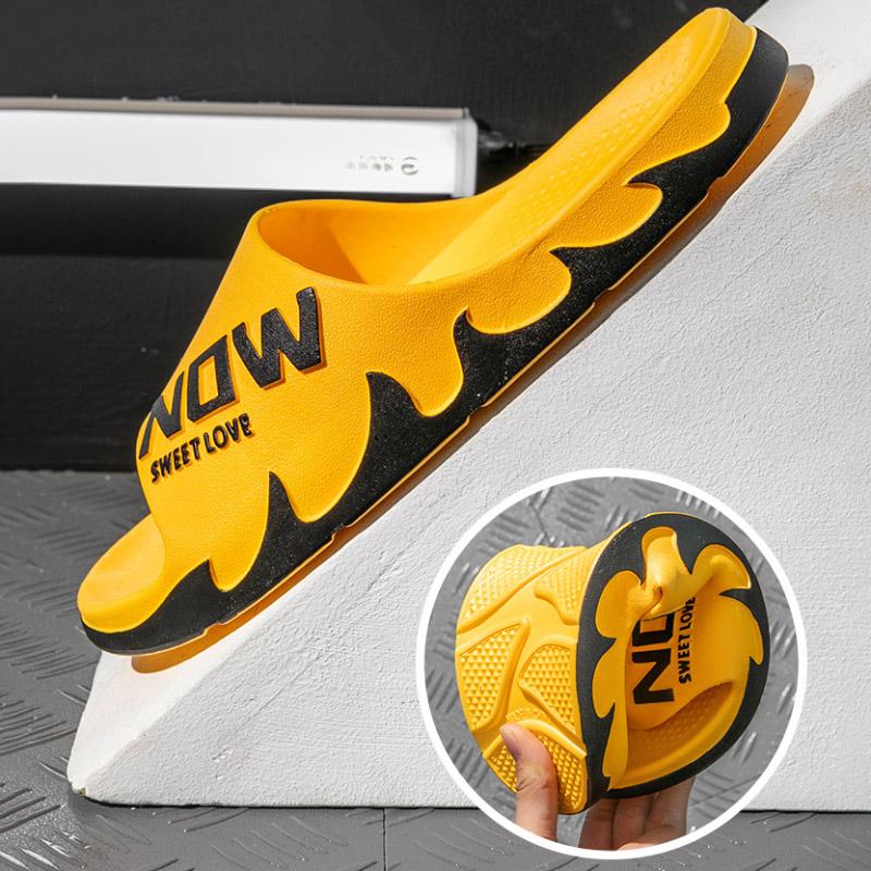 Summer Family Man Slippers Character Black White Shoes Non-slip Flip-flops Couple Indoor Women Slippers