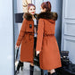 Women's Winter Mid-length Padded Coat Korean Version of The Big Fur Collar Padded Jacket Winter Coat