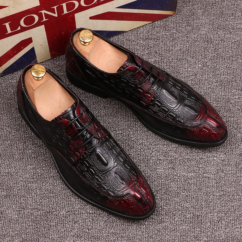Pointed Toe Man Formal Dress Shoes Luxury Leather Handmade Men's Wedding Party Footwear