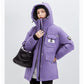 Women's Goose Down Down Jacket Long Winter Work Fitted Padded Clothes Thickened Fashion Pie Overcome Jacket Casual Sports Jacket Climbing Jacket Coat
