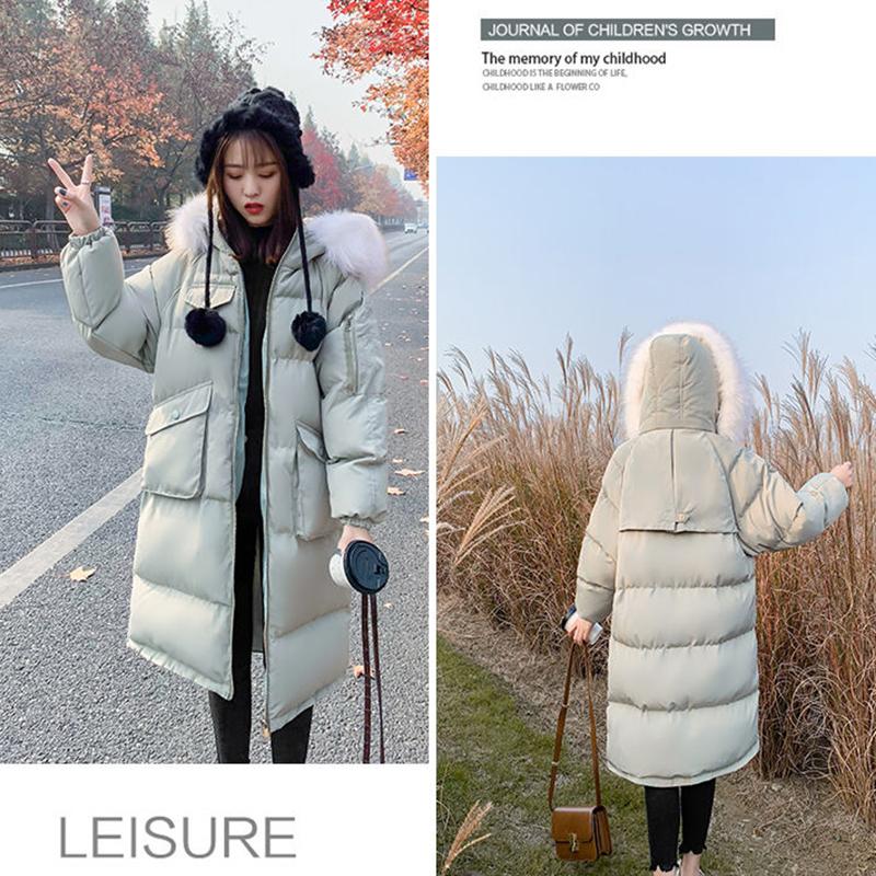 Women's Mid-length Over-the-knee Winter Padded Clothes Fashion Loose Students Thick Bread Clothes