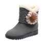 Thickened Snow Boots Women's Short Boots Winter Plus Velvet Flat-bottomed Warm Cotton Shoes Thick-soled Women's Shoes