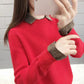 Autumn and Winter Knitted Sweater Loose Pullover Simple Jacket European and American Style Female Top