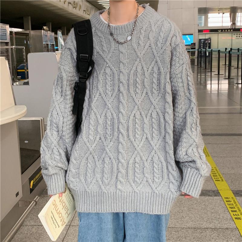 Autumn and Winter Sweater Men's Round Neck Pullover Warm and Comfortable Sweater Men and Women