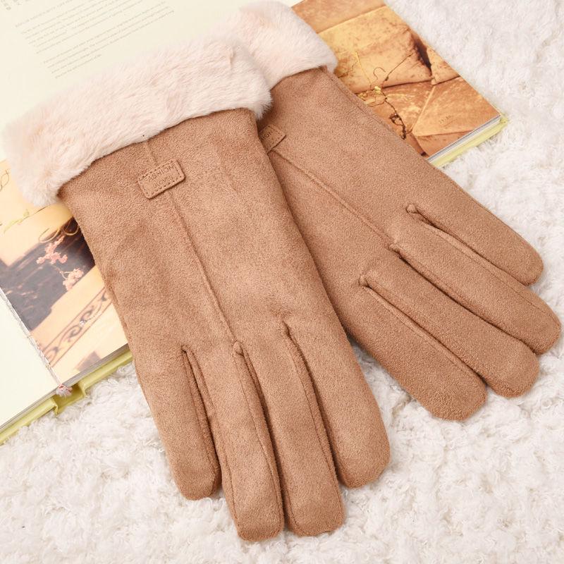 Winter Warm gloves Half-finger gloves Woman fashion gloves Plush Cotton gloves Windproof gloves