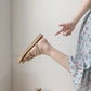 Flat Sandals Women Summer Wear All-match Two-wear Sandals and Slippers Women's One-word Buckle Simple Roman Shoes Light