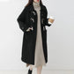 Retro Horn Button Woolen Coat Women's Mid-length 2021 Autumn and Winter Korean Style Thick Woolen Coat