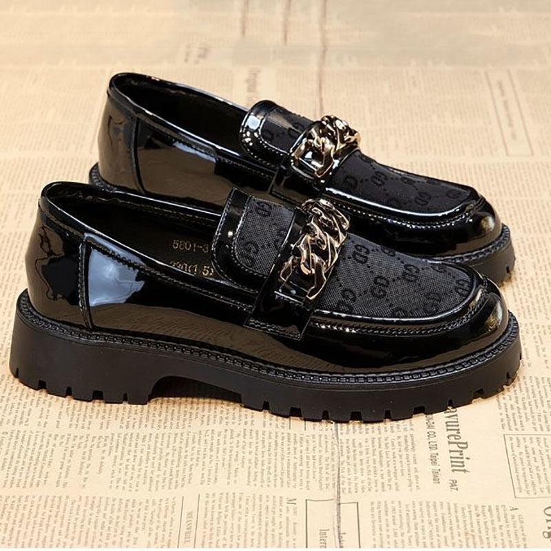 Summer Women's British Style Leather Shoes Trendy All-match Fashion Ladies Loafers