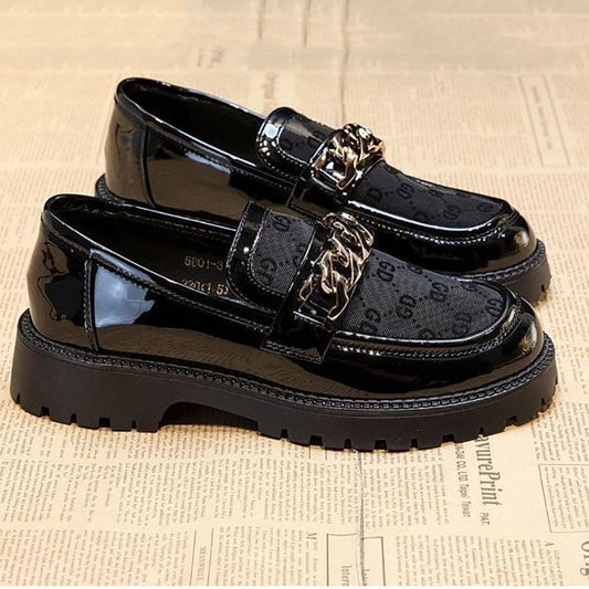 Summer Women's British Style Leather Shoes Trendy All-match Fashion Ladies Loafers