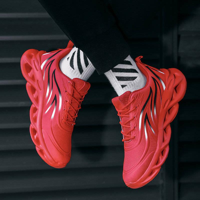 Black Blade Shoes for Men Antiskid Damping Men Athletic Training Run Sneakers Breathable Runing