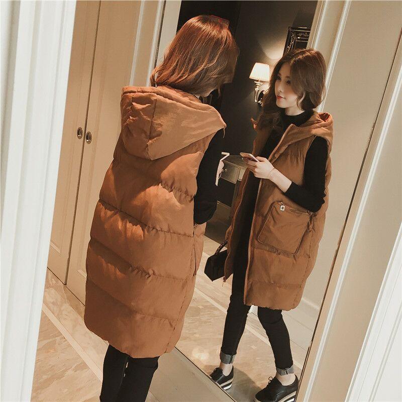 Cotton Vest Women's Mid-length Autumn and Winter Large Size Casual All-match Vest Pure Color Simple Women's Vest