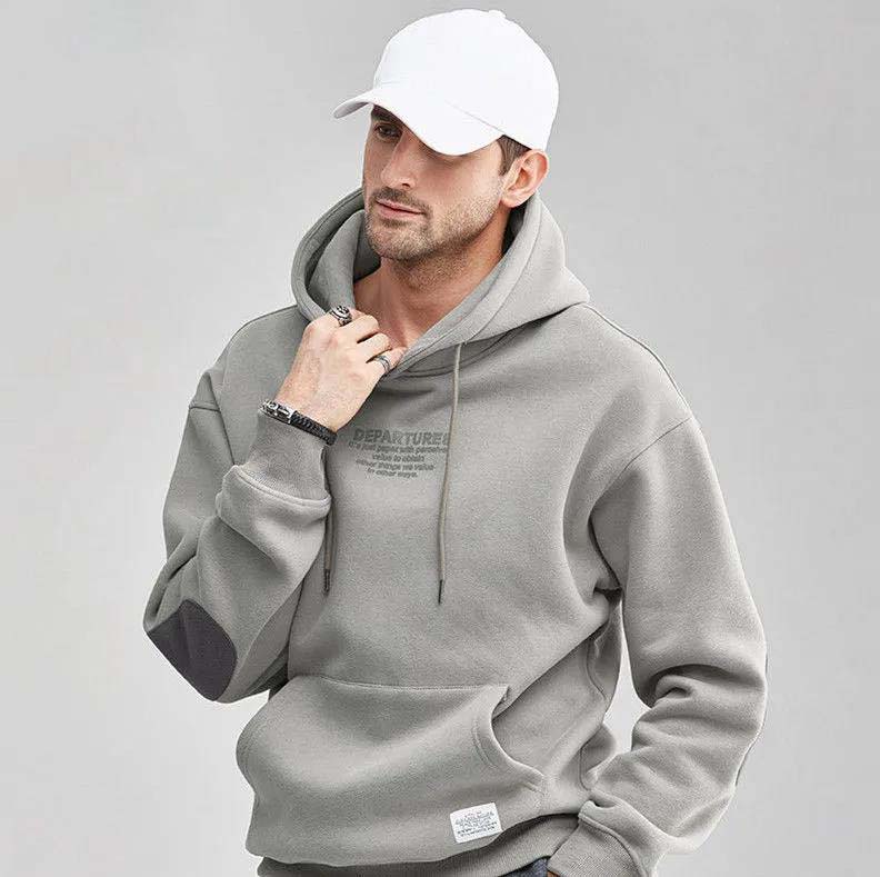 2021 Autumn New Plus Velvet Sweater Men's Thick Hoodie Casual Winter Clothing Coat