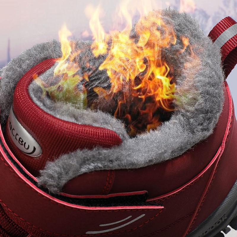 Elderly Shoes Cotton Shoes Winter Plus Velvet Waterproof Non-slip Thick Snow Boots Hiking Shoes Female