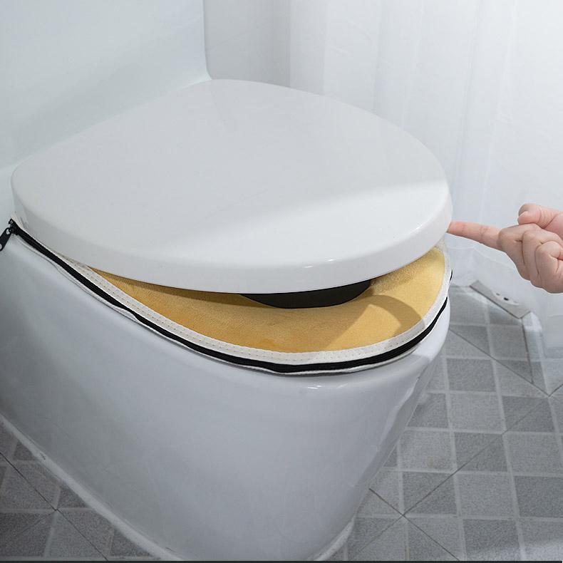 Toilet Seat Cover Winter Thick Warm Toilet Seat Cushion Bathroom Lavatory Cover Mat Washable Duck Cartoon Cute Universal Toilet Seat Cover with Handle