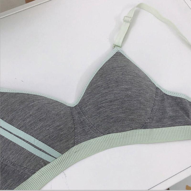 Korean Version of Thin Cotton No Steel Ring Adjustment Gathering Shape Breathable Sweat-absorbing Women's Underwear Bra