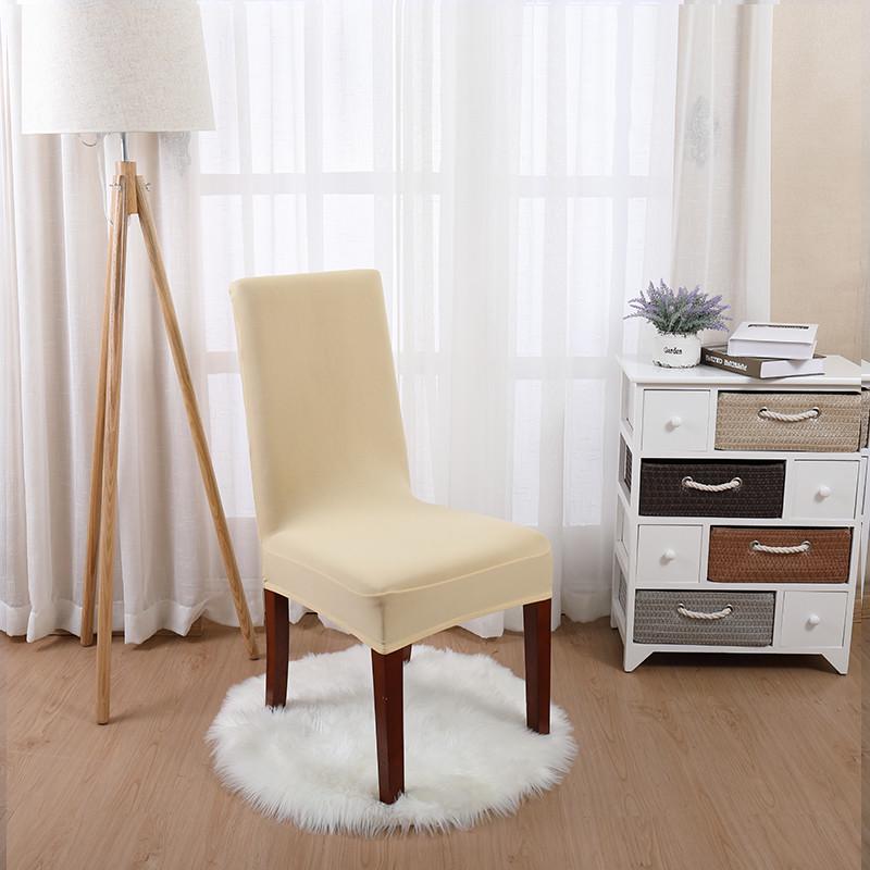 Solid Color Elastic Chair Cover Protector Universal Slipcover Kitchen Dining Chair Cover Removable