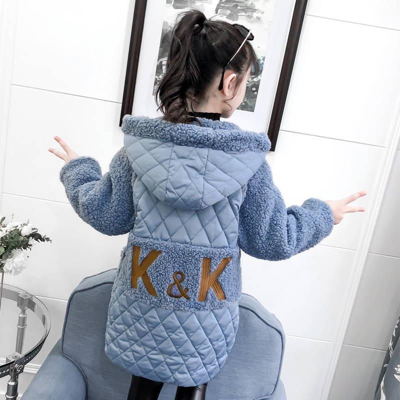 Fashion Children Winter Jacket Russia Winter Fur Fleece Jacket for Girls Kids Cotton Outerwears