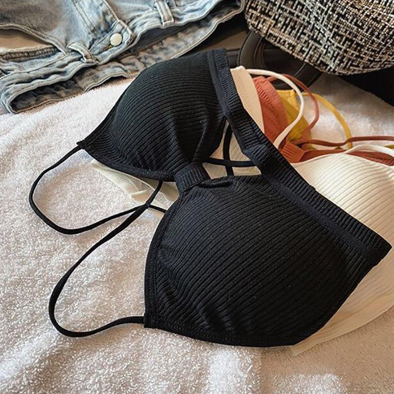 Over The Chest All Inclusive Bottoming Sexy Beautiful Back Wrapped Chest Non Steel Ring Anti Slip Sling Cross Style Fashion Hollow Out Bra