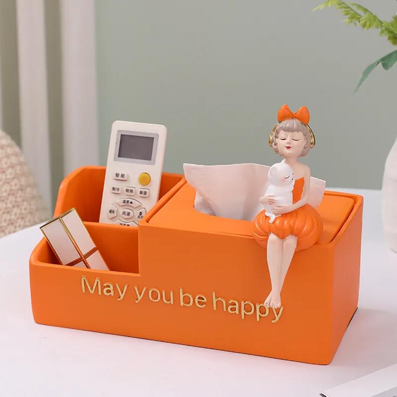 Pumping Tissue Box Meal Desktop Coffee Table Key Remote Storage Box Home Living Room Bedroom High-value Ornaments