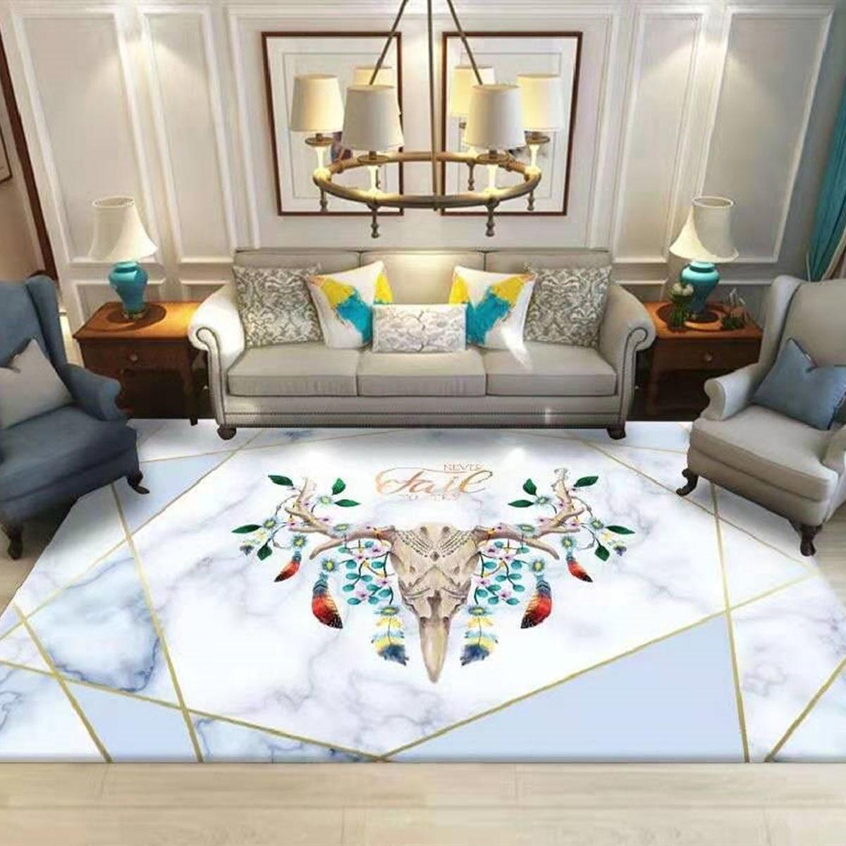 Trendy Thick Carpet Bedroom Room Dirt-resistant Bedside Large Area Full of Washable Ins Floor Mats