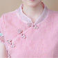 Plus Size Women's Fat Sister Cover Belly Dress Female Summer Loose and Thin Chinese Style Improved Cheongsam Skirt